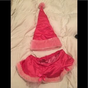 Victoria’s Secret sexy Santa skirt and hat.